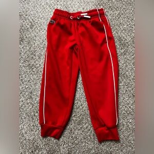 Lacoste boys red jogger sweatpants track pants 5T